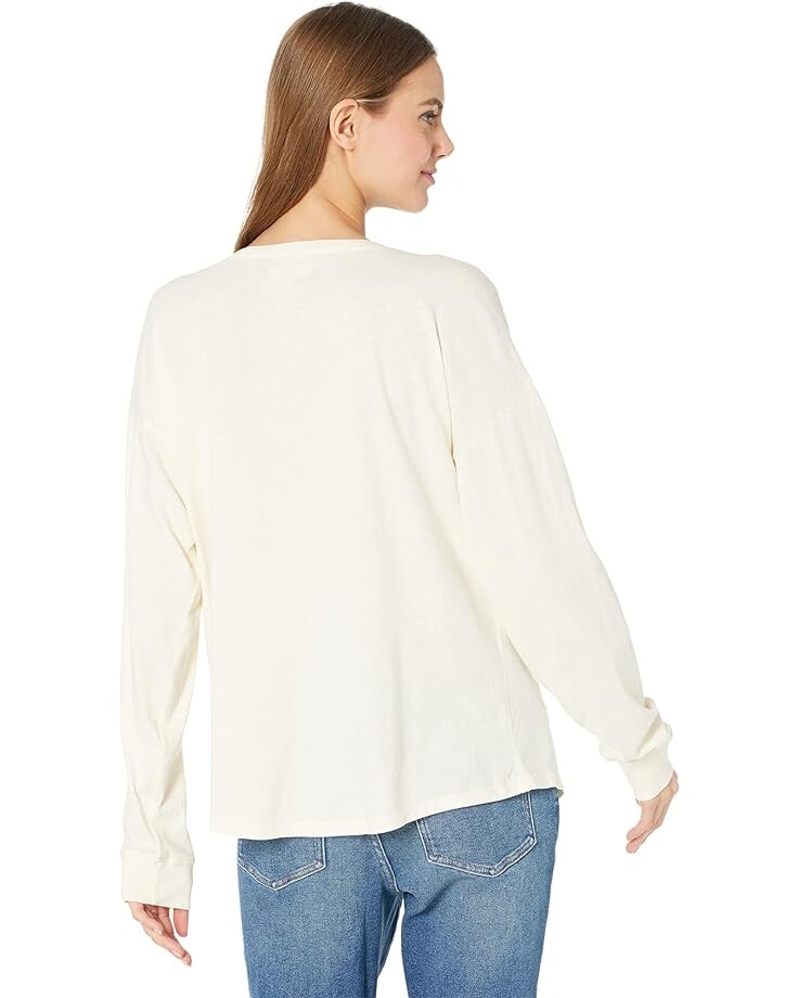 

Футболка Madewell Softfade Cotton V-Neck Relaxed Tee, цвет Antique Cream