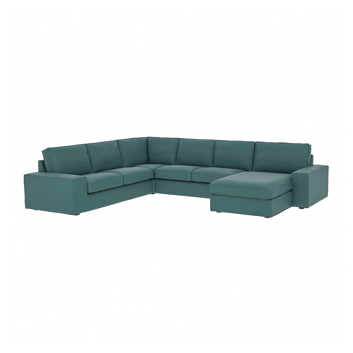КИВИК Диван угловой, 5-местный. диван+диван, Келинге серо-бирюзовый KIVIK IKEA