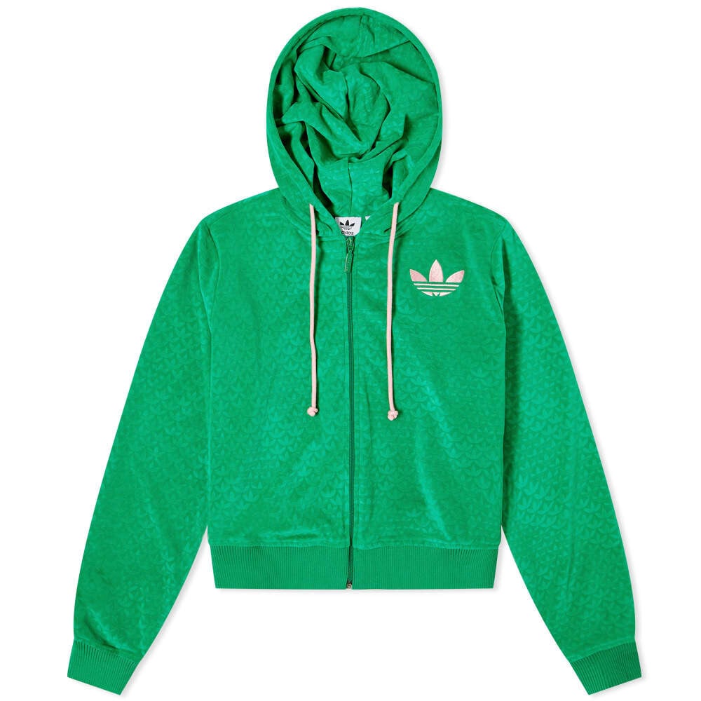 

Толстовка Adidas Adicolor 70s Velour Zip, зеленый