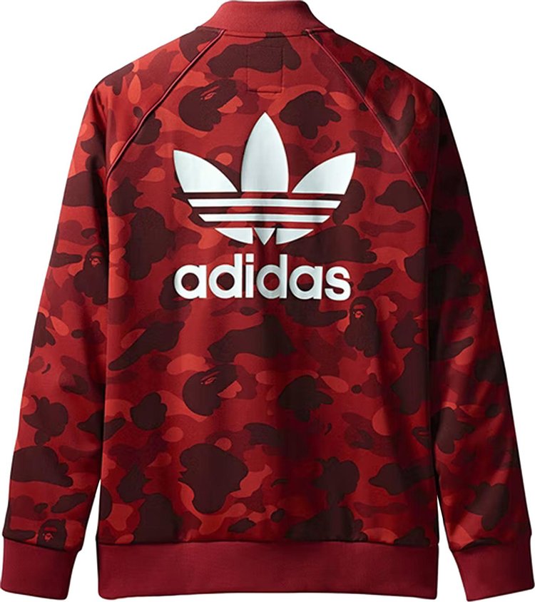 Bape x adidas adicolor track top store raw red