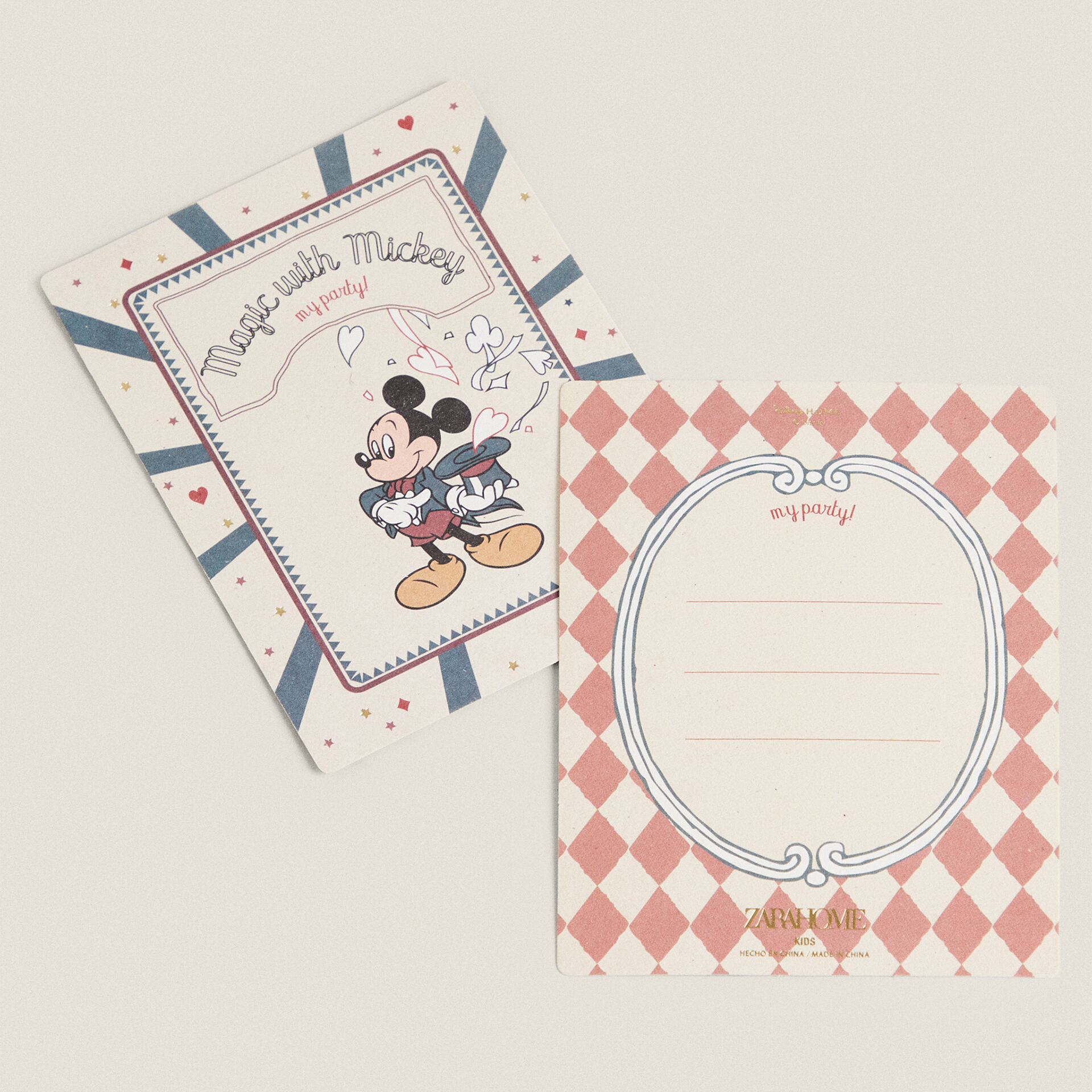 Набор детской бумаги приглашения Zara Home Disney Mickey Mouse, мультколор