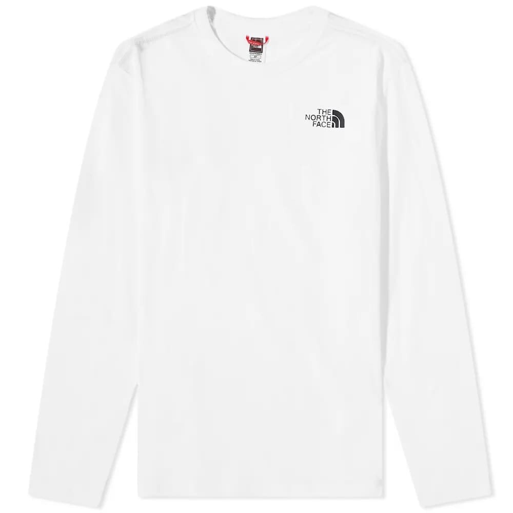 

Красная футболка The North Face с длинными рукавами, белый/черный