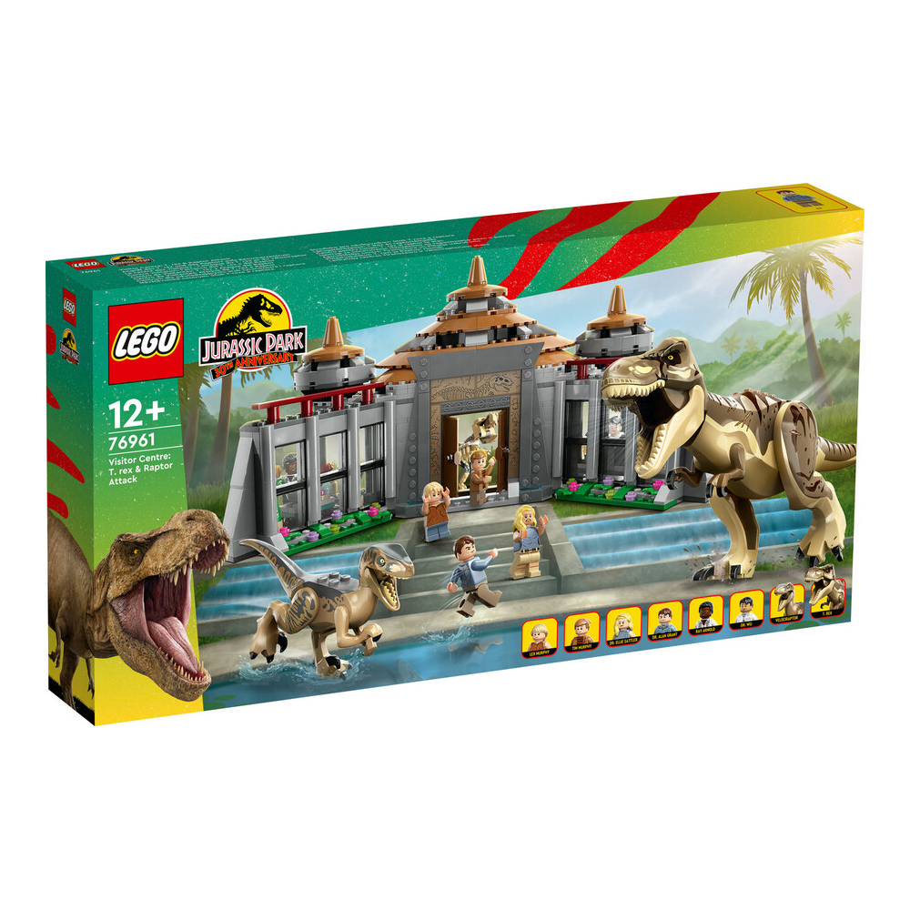 Конструктор LEGO Jurassic Park Visitor Center: T.rex & Raptor Attack 76961, 693 детали