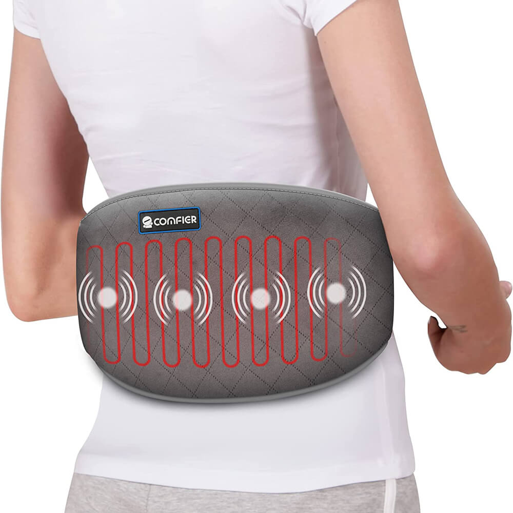 Массажер Comfier Heating Pad Back Pain, серый - фото