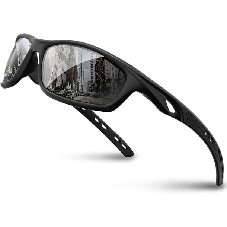 Солнцезащитные очки RIVBOS Polarized UV Protection Sports Fishing Driving Shades Cycling RB833, черный солнцезащитные очки kingseven круглые складные зеркальные поляризационные с защитой от уф коричневый