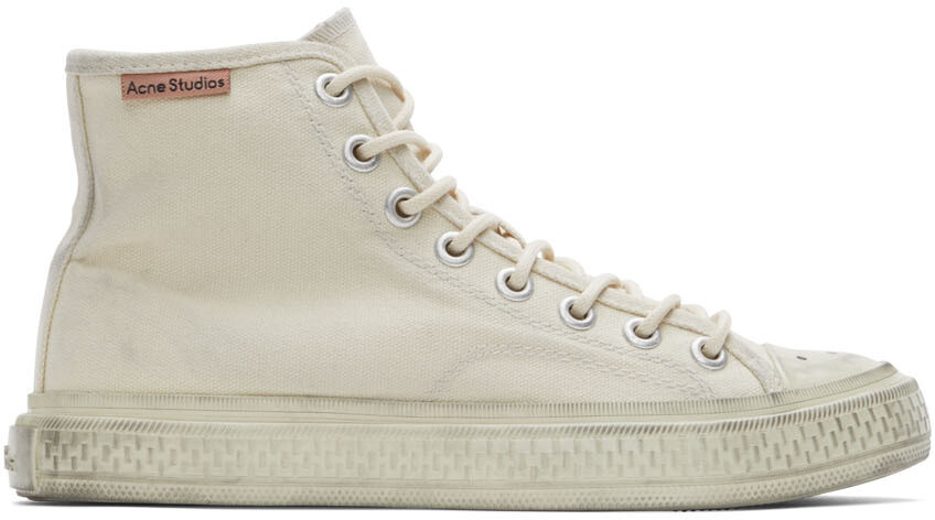 

Высокие кеды из плотной ткани Off-White Acne Studios