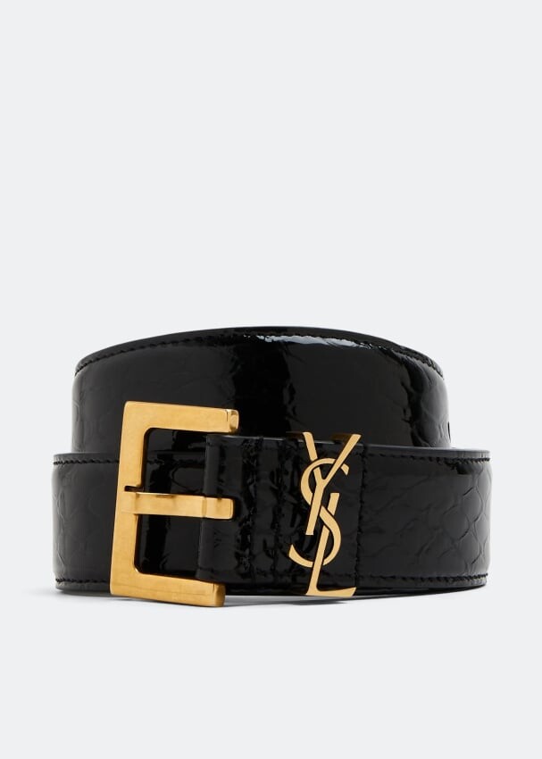 

Ремень SAINT LAURENT Cassandre belt, черный