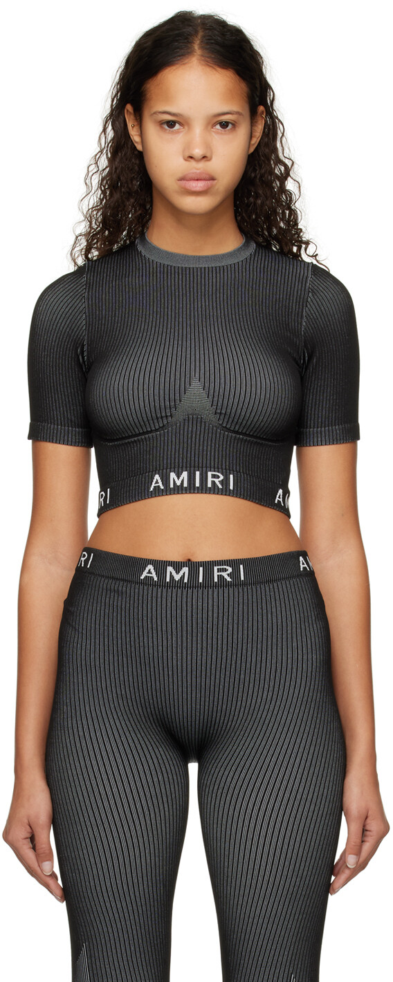 

Черный бесшовный топ AMIRI