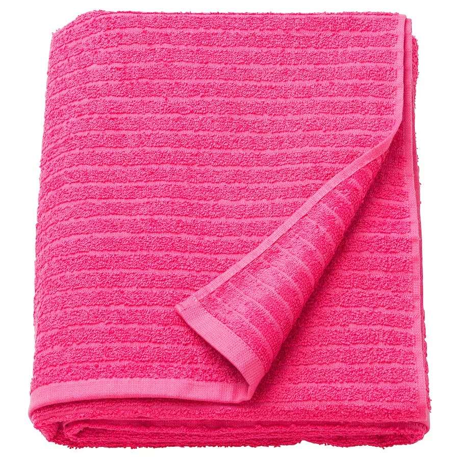Полотенце банное Ikea Vågsjön Large, розовый, 100x150 см