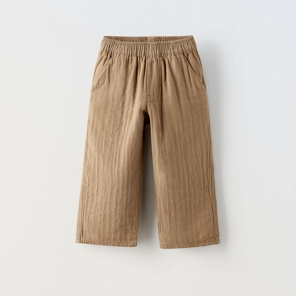 Брюки для девочек Zara Textured, коричневый брюки zara textured коричневый