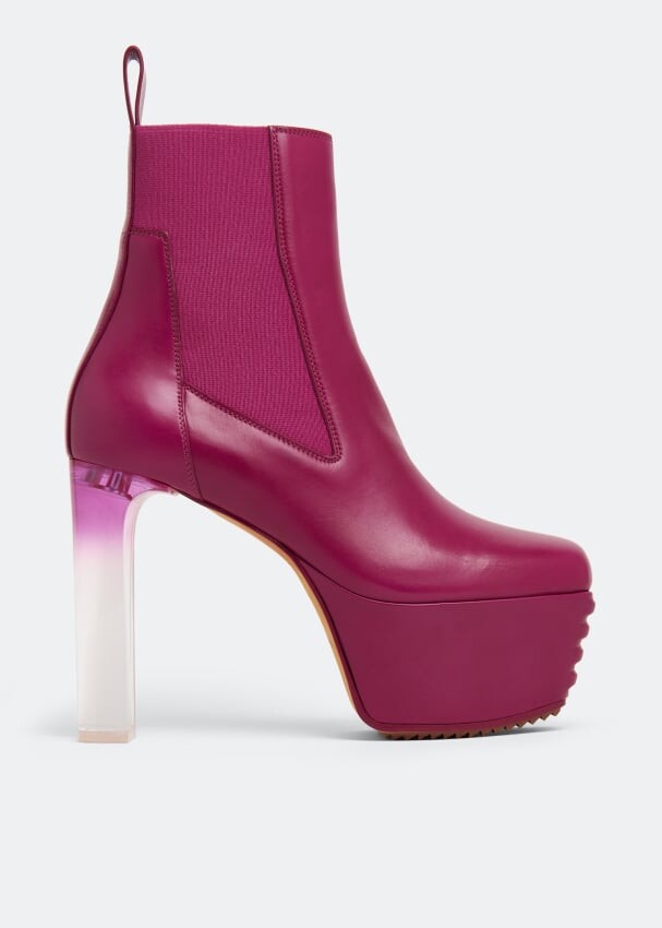 

Ботинки RICK OWENS Minimal Grill Beatle boots, розовый