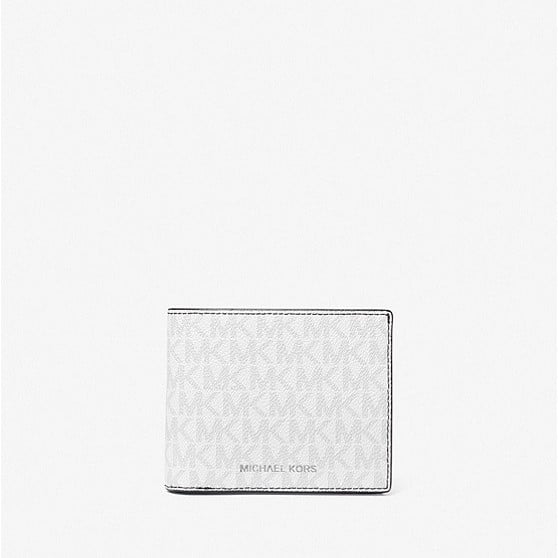 Кошелек Michael Kors Harrison Logo Billfold With Passcase, белый - фото