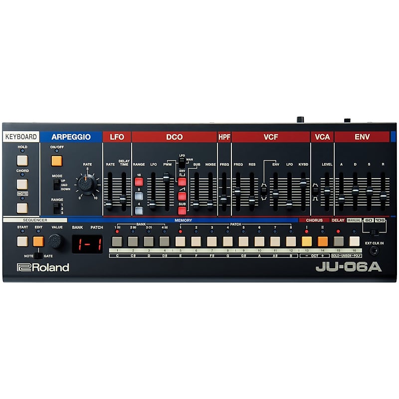 Синтезатор серии Roland JU-06A Boutique Boutique Series JU-06A Synthesizer Module with K-25m Keyboard ad9851 module dds function signal generator send program compatible with ad9850 module lite
