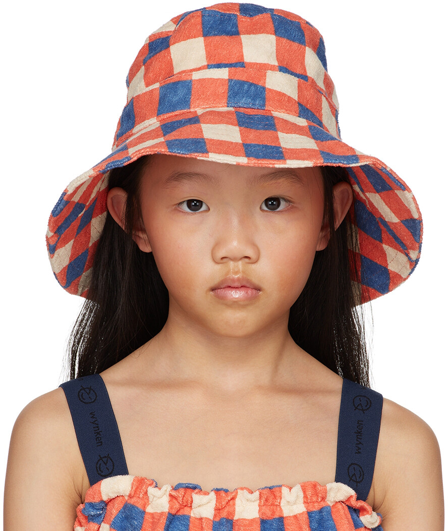 

Детская шапка-ведро в клетку Off-White Terry Check Wynken