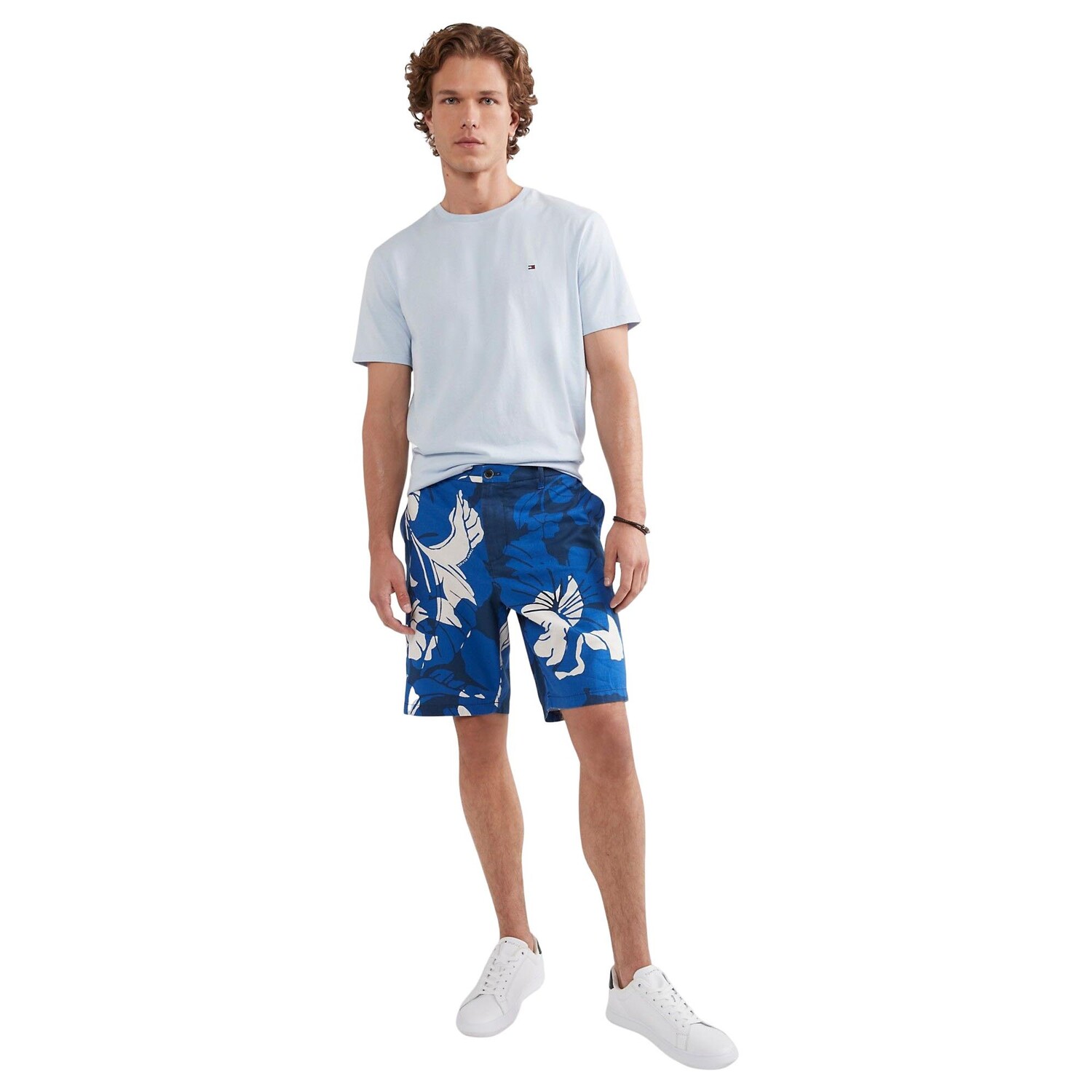 

Шорты Tommy Hilfiger Floral Print 9", голубой/мультиколор