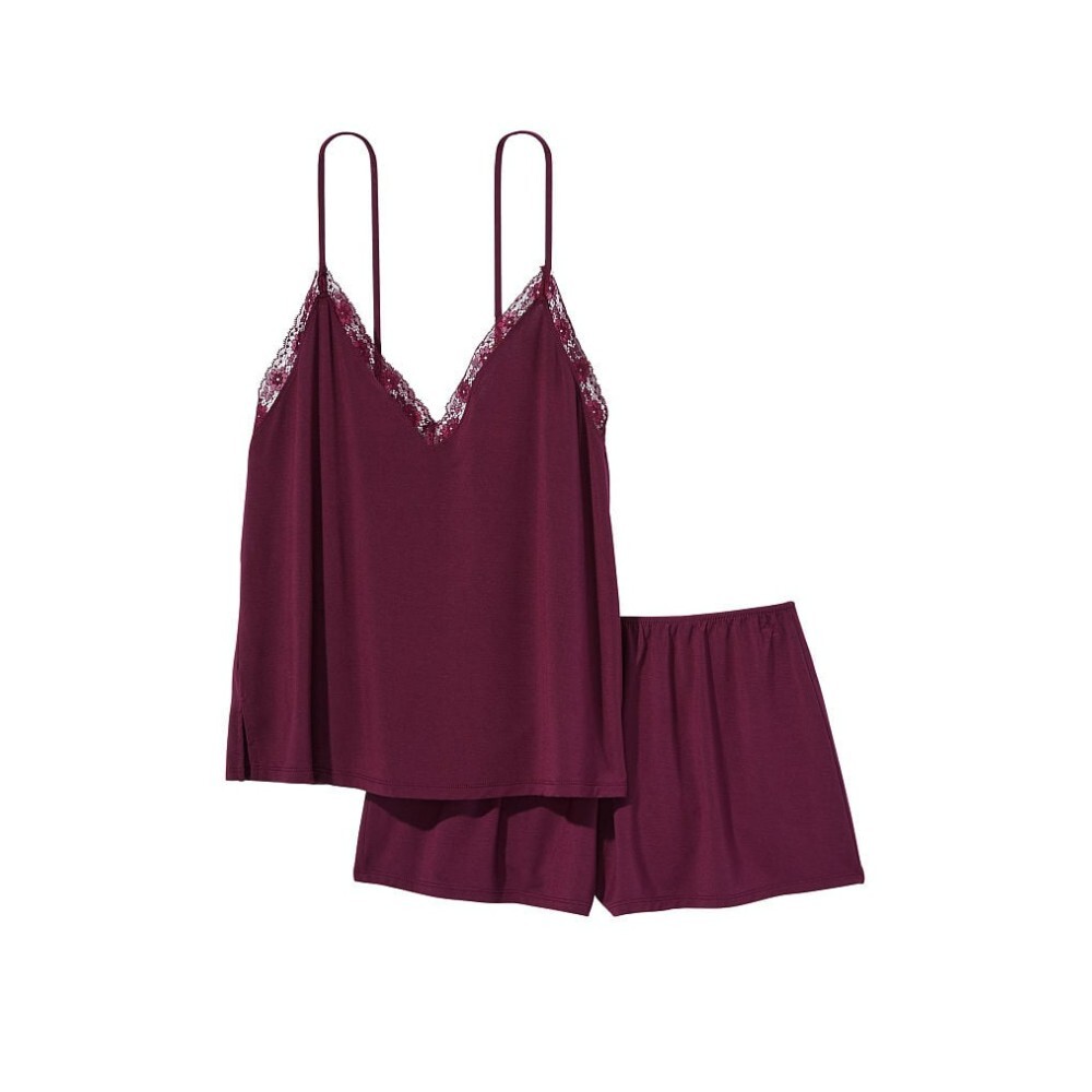 

Комплект Victoria's Secret Stretch Modal Cami, бордовый