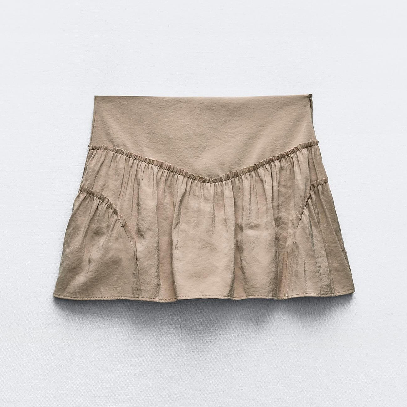 Юбка-шорты Zara Flowing, светло-коричневый юбка zara светло коричневый