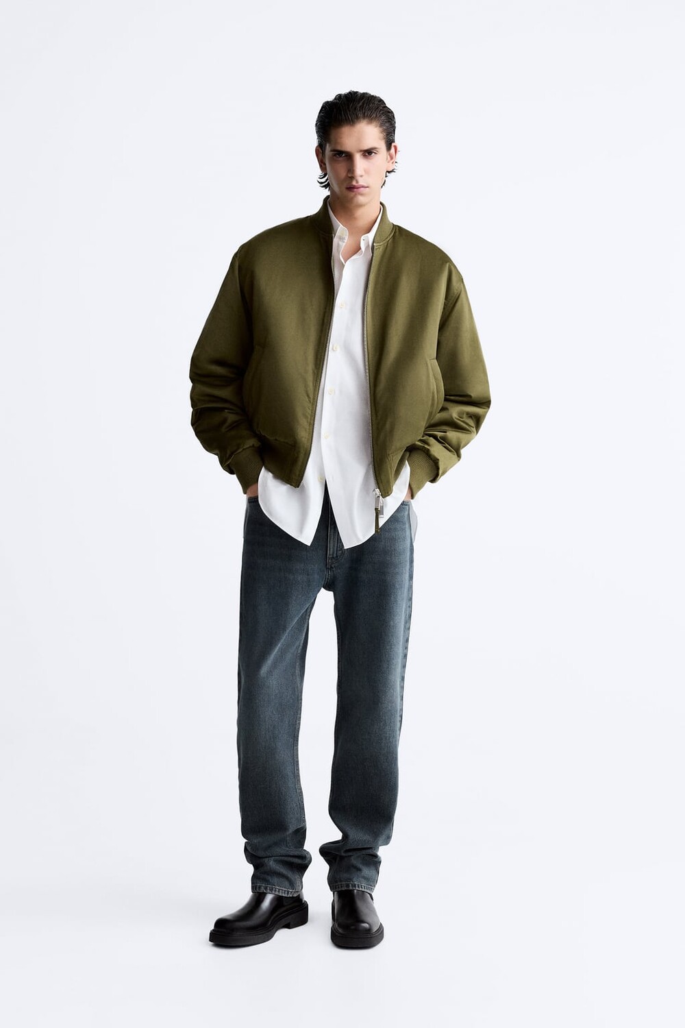 

Технический бомбер ZARA, хаки