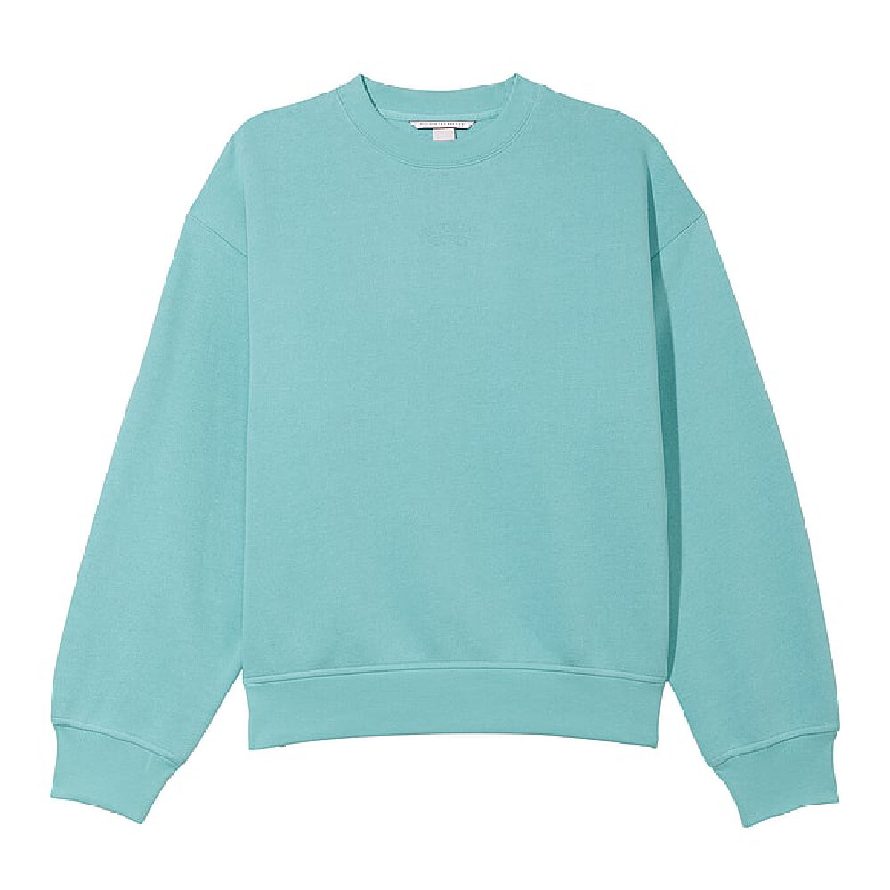 

Свитшот Victoria's Secret Cotton Fleece Oversized Crewneck, бирюзовый, Зеленый