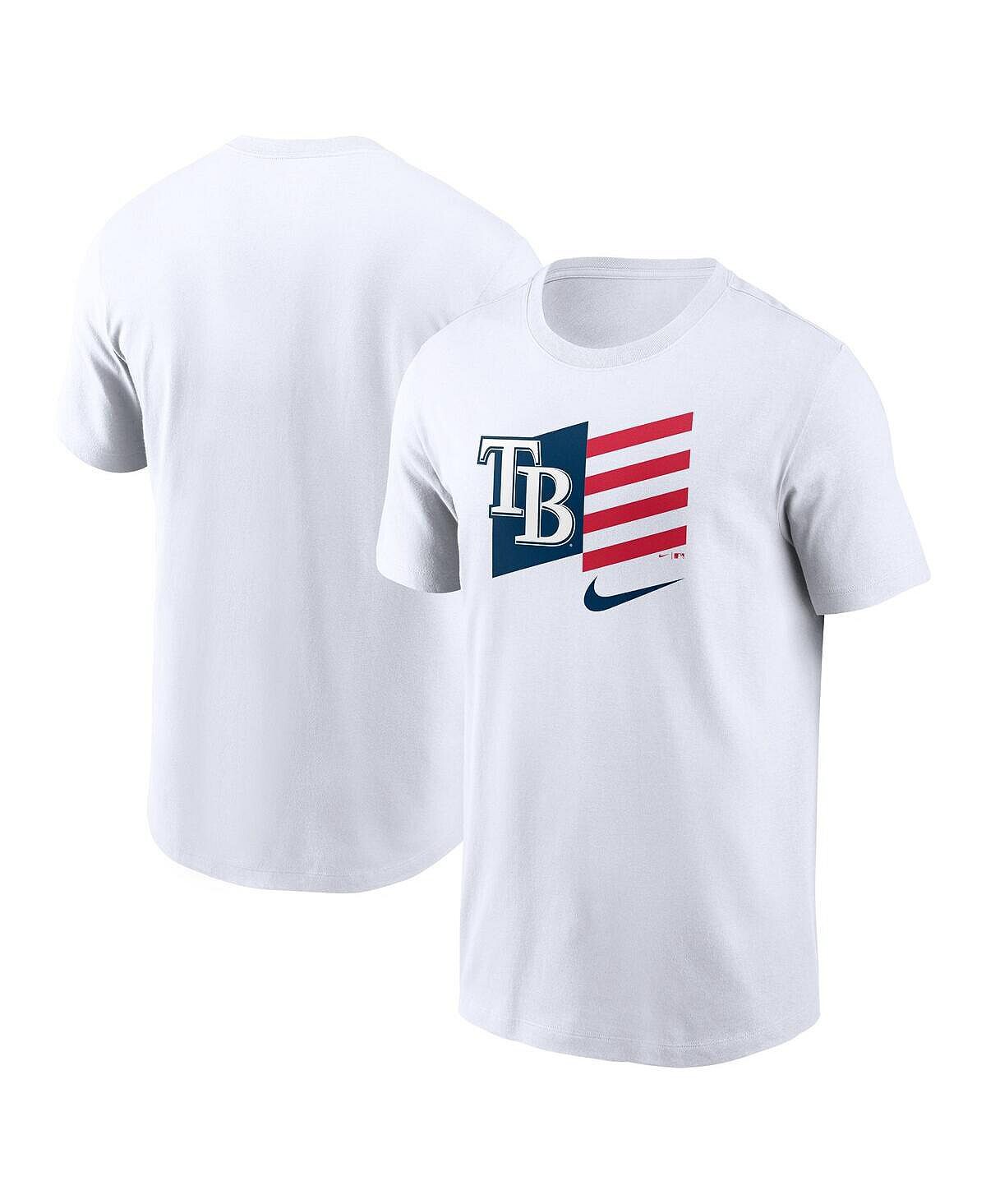 Мужская белая футболка с флагом tampa bay rays americana Nike, белый
