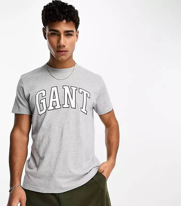 Футболка Gant Collegiate Logo, серый
