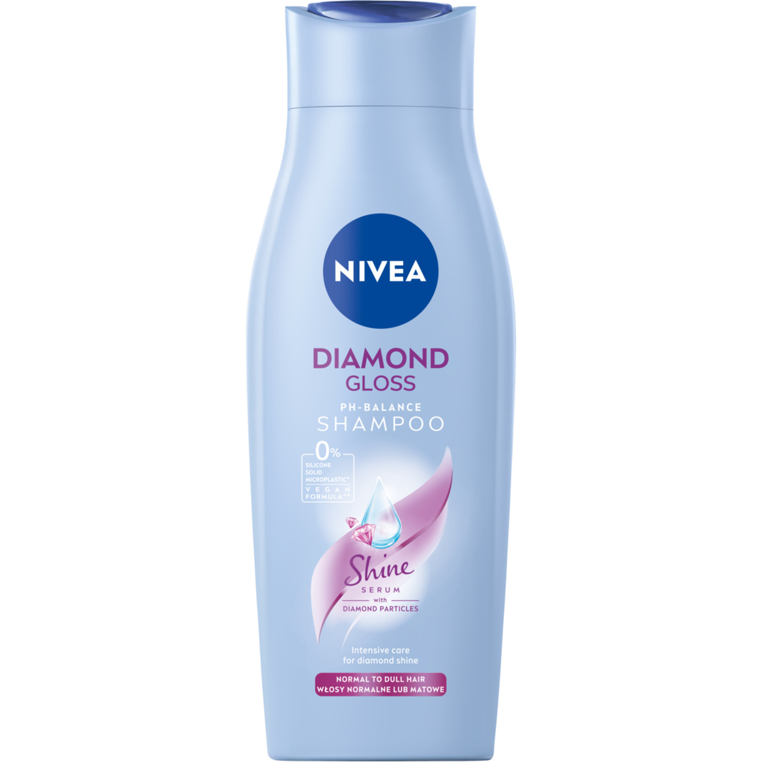 Nivea Diamond Gloss Care Шампунь для волос с алмазной пылью для блеска волос, 400 мл - фото