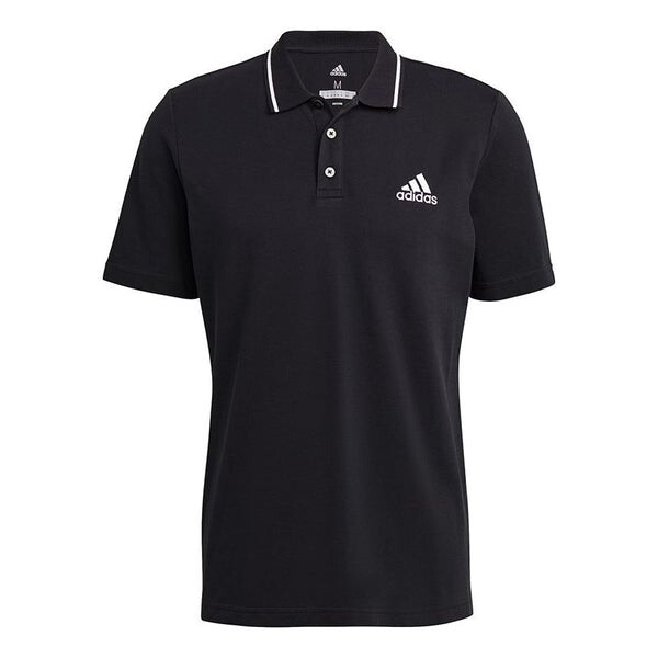 

Футболка Adidas M Sl Pq Ps Logo Athleisure Casual Sports Short Sleeve Polo Shirt Black, Черный