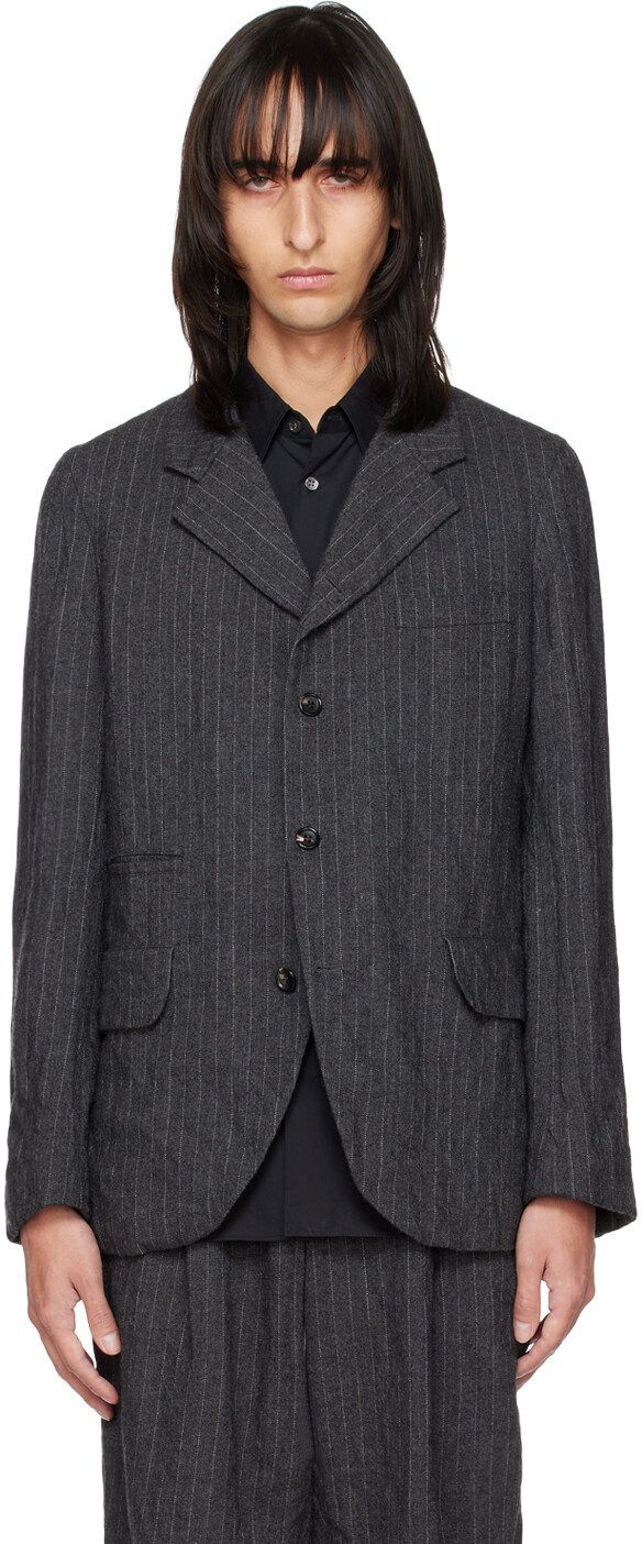 

Серый пиджак в тонкую полоску Comme des Garçons Homme Deux
