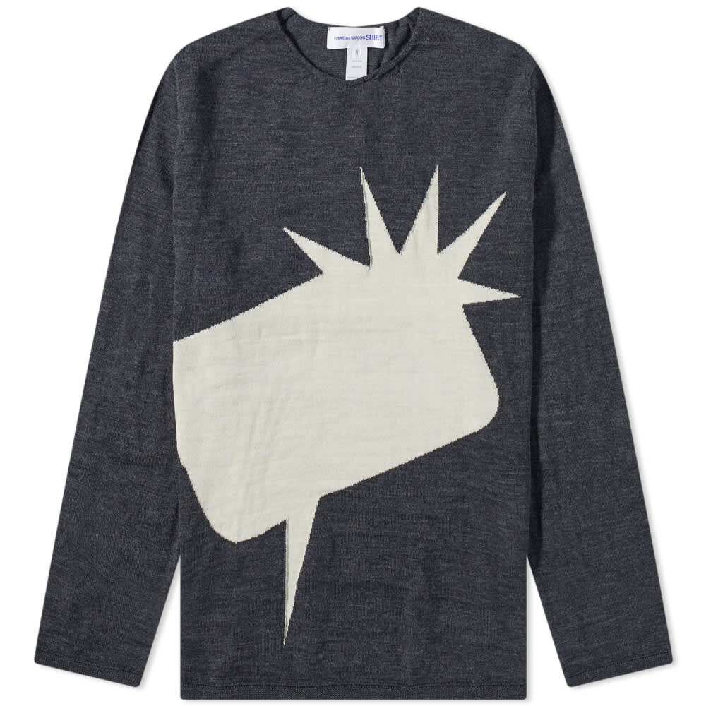 

Джемпер Comme des Garçons SHIRT ExPression Bubble Crew Neck Knit, Серый