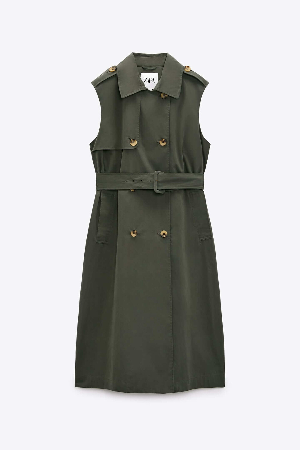 

Платье Zara Long Belted Waistcoat, зеленый