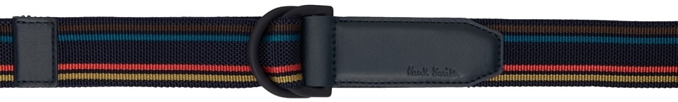 

Черный ремень в полоску с лямками Paul Smith
