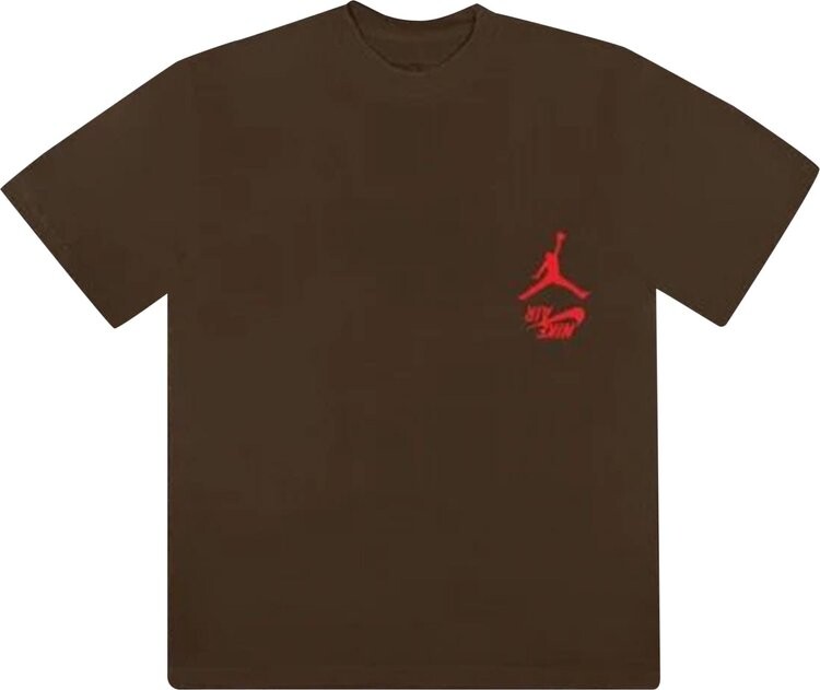 

Футболка Travis Scott x Nike Air Jordan Highest T-Shirt 'Brown', коричневый