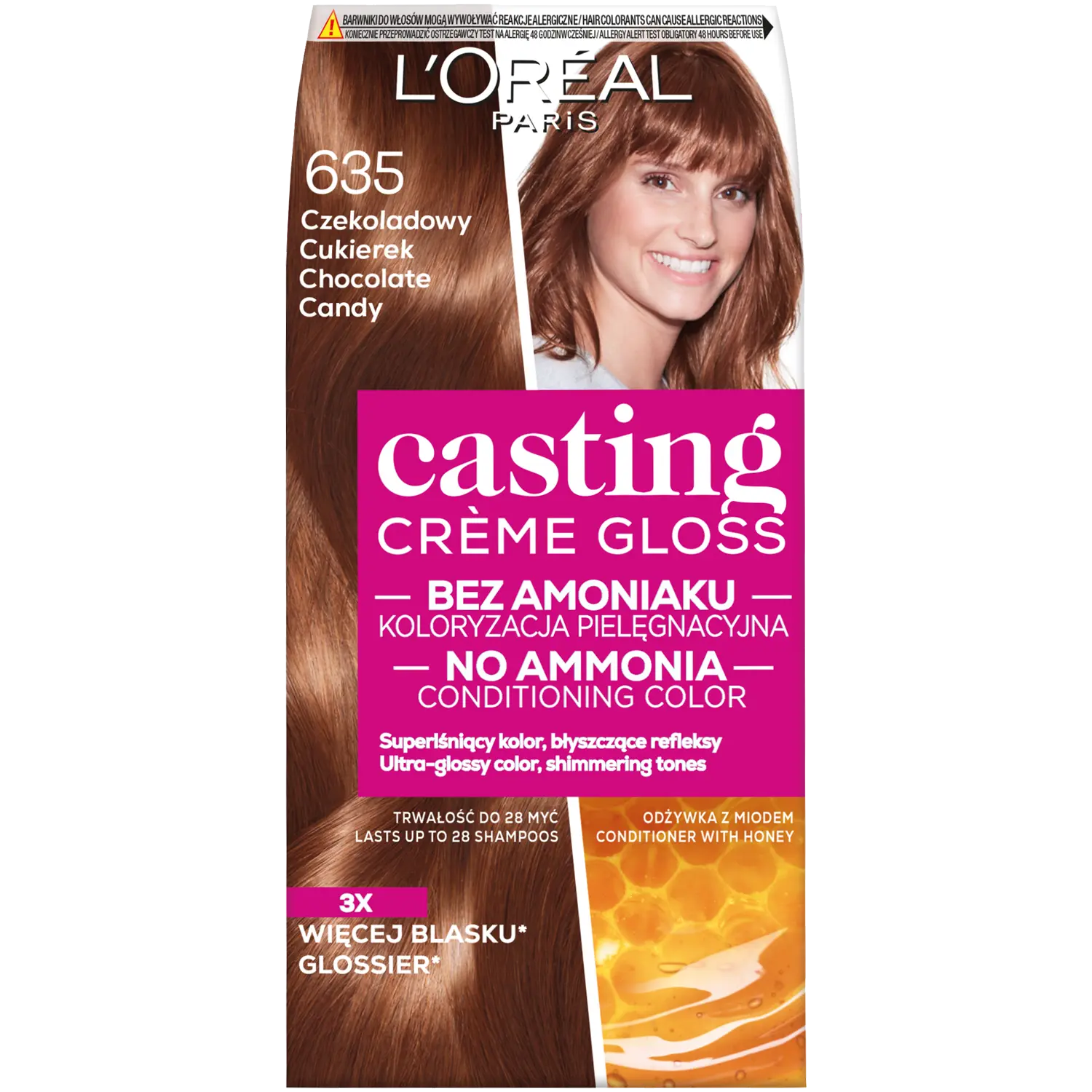 

L'Oréal Paris Casting Creme Gloss краска для волос 635 шоколадная конфета, 1 упаковка