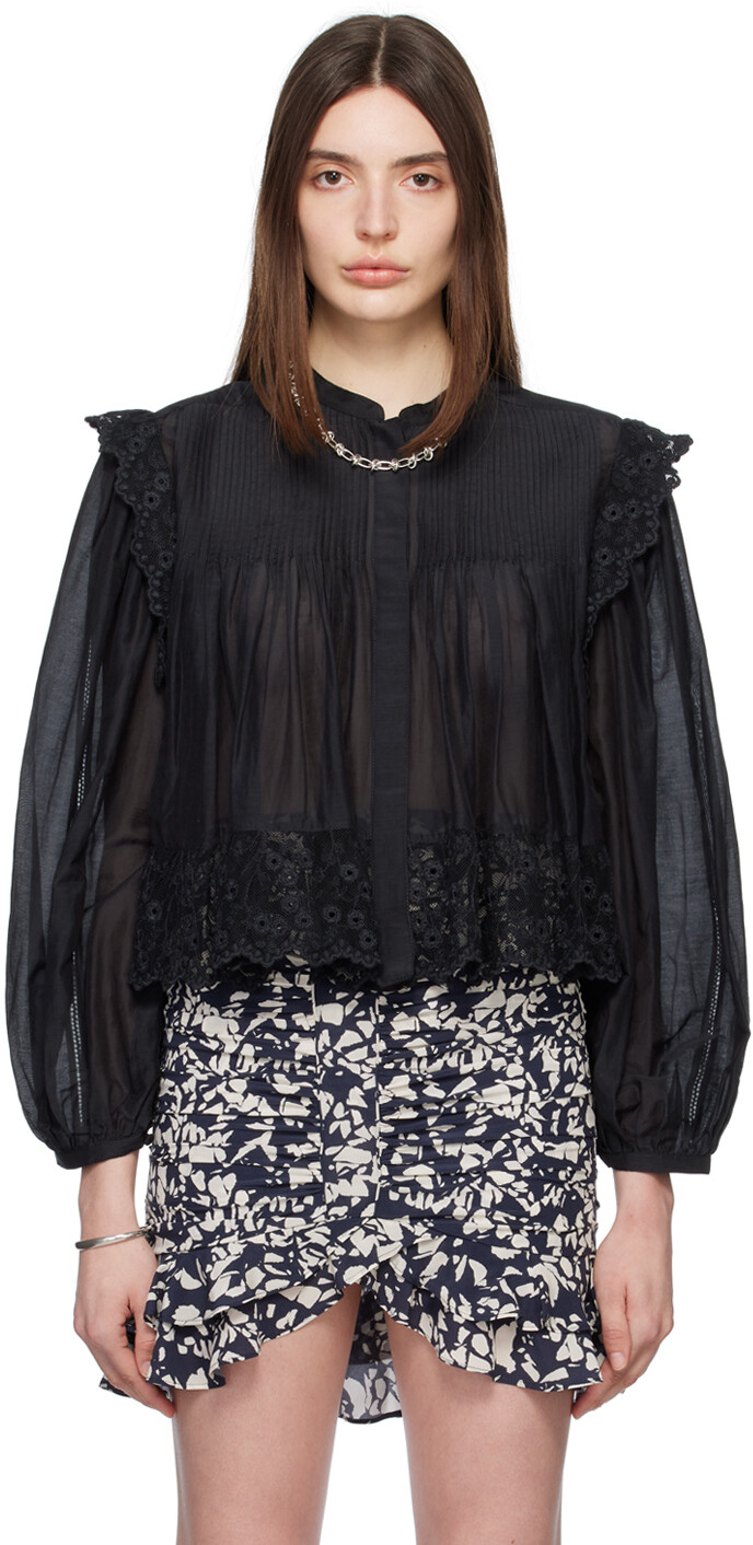 

Черная блузка Mikia Isabel Marant