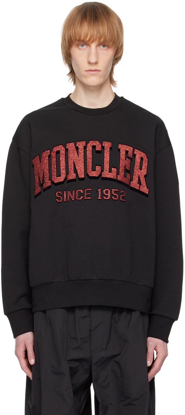 

Черный свитшот с круглым вырезом Moncler
