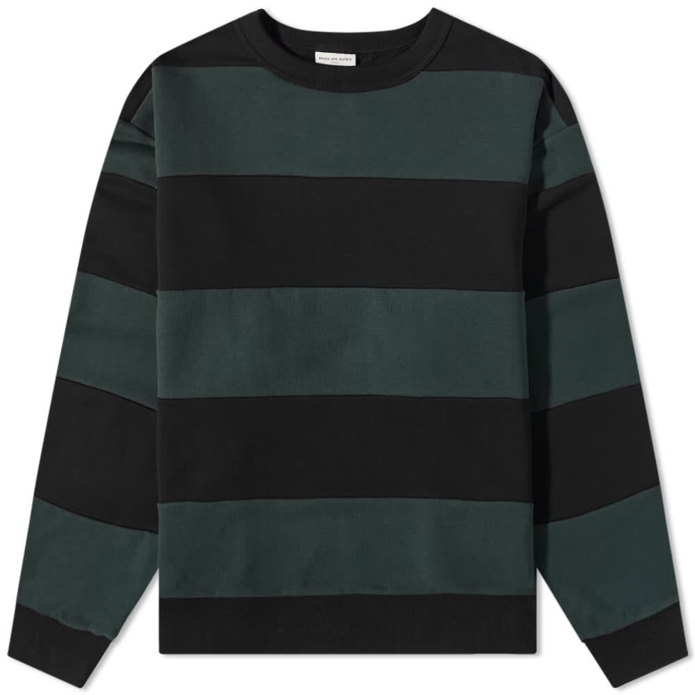

Толстовка Dries Van Noten Hax Striped Crew Sweat, Черный