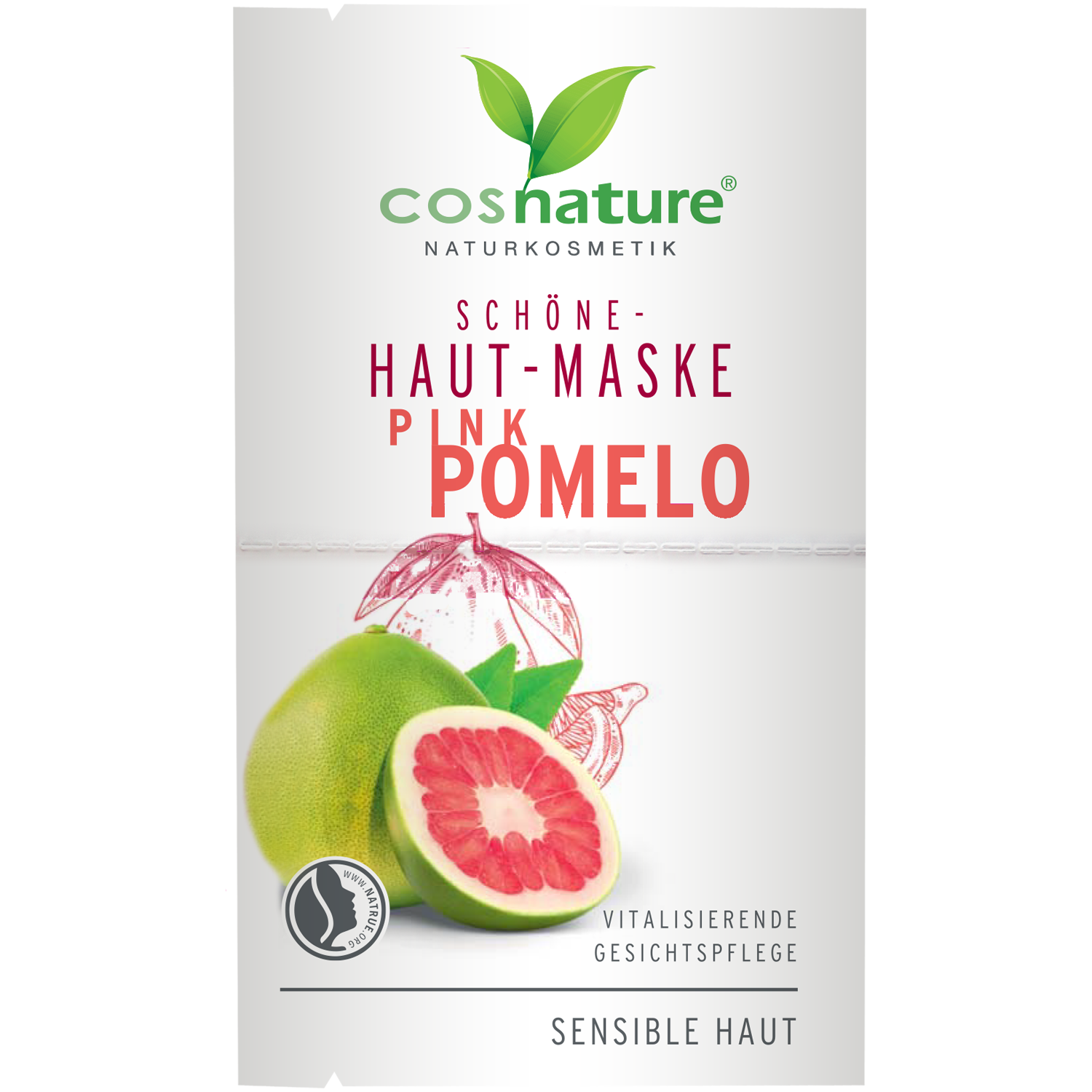 Cosnature Pomelo натуральная косметическая маска для лица, 16 мл