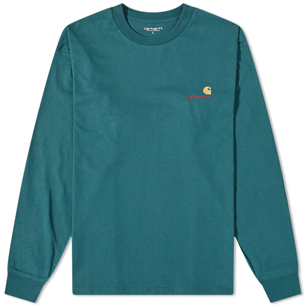 

Футболка Carhartt WIP Long Sleeve American Script Tee, Синий