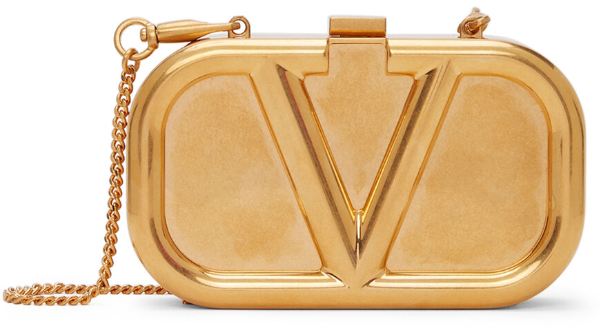 

Золотая мини-сумка через плечо VLogo Valentino Garavani