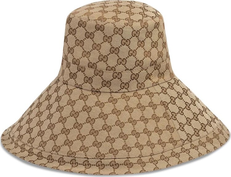

Бейсболка Gucci GG Canvas Wide Brim Hat Beige/Ebony, бежевый