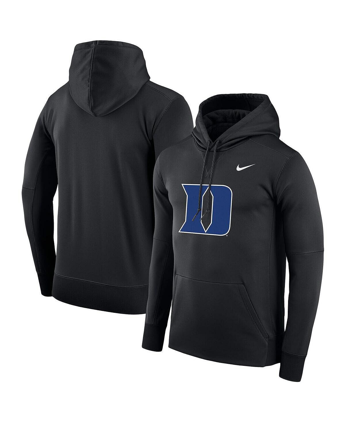 

Мужская черная толстовка с капюшоном duke blue devils performance pullover Nike, черный