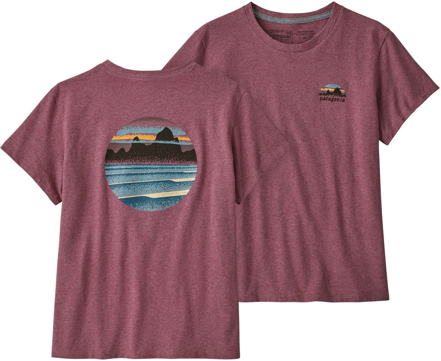 

Футболка Skyline Stencil Responsibili — женская Patagonia, фиолетовый