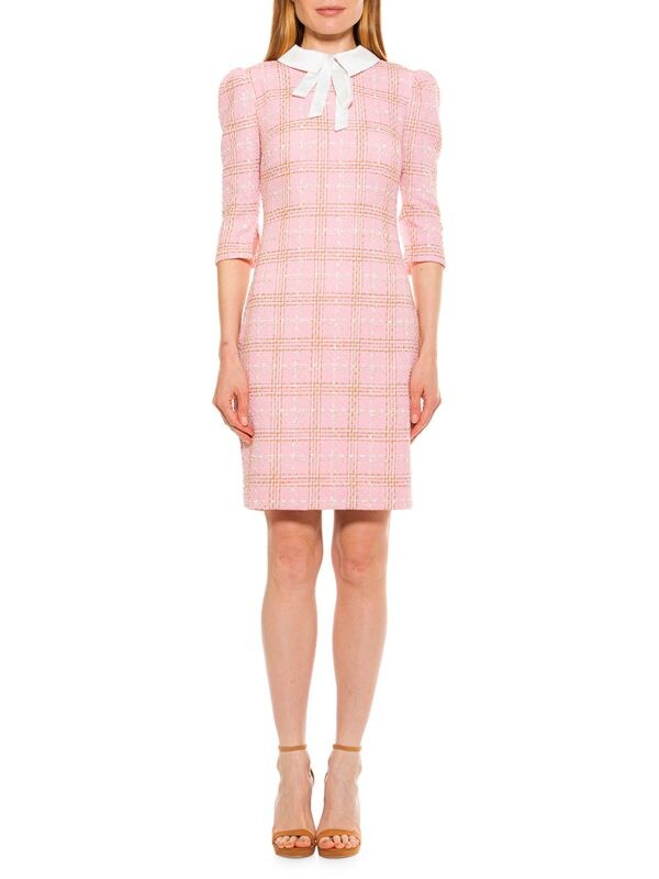 

Твидовое платье-футляр camilla в клетку Alexia Admor Pink plaid