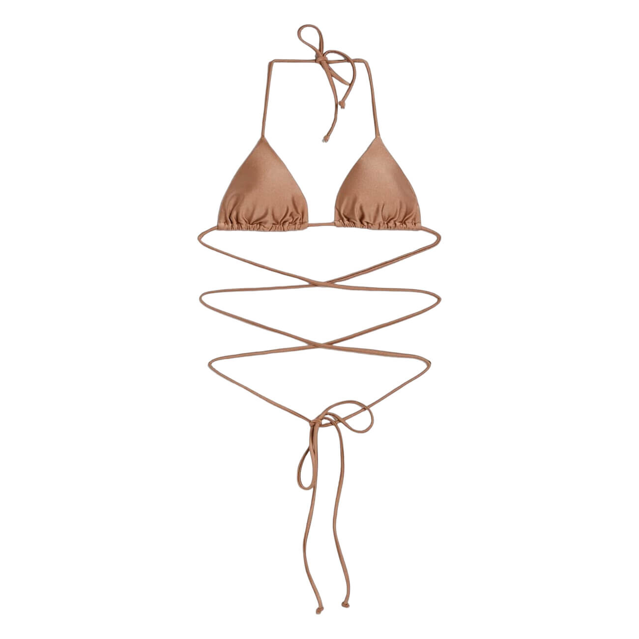 

Лиф Bershka Bikini Shimmer, бежево-коричневый