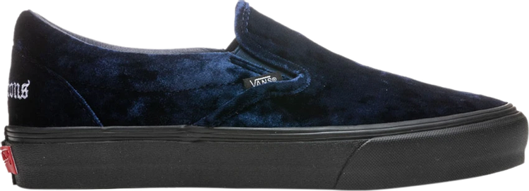 Velvet slip on clearance vans