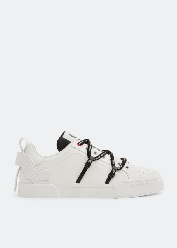 

Кроссовки DOLCE&GABBANA Portofino leather sneakers, белый