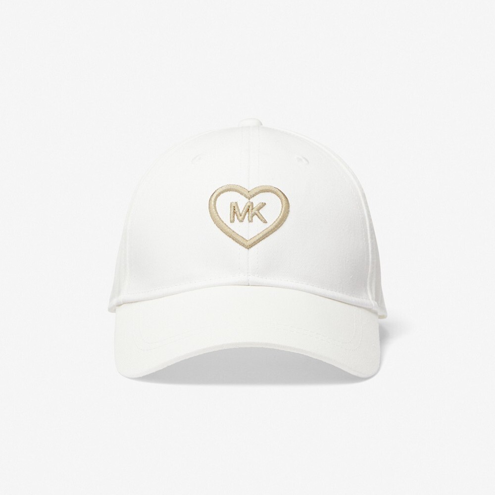 

Кепка Michael Kors Kids Logo Embroidered Cotton, белый
