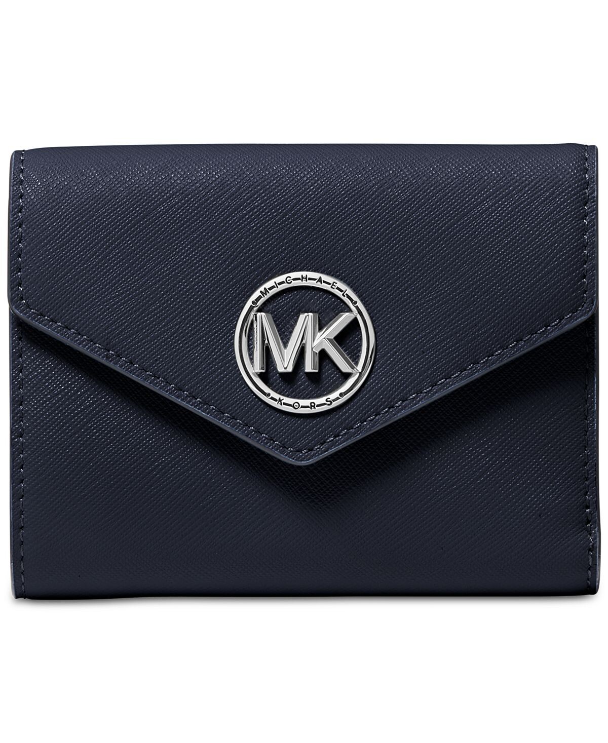 

Кожаный кошелек greenwich с конвертом trifold Michael Kors, синий