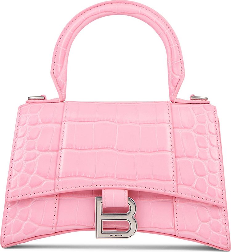Сумка Balenciaga Mini Hourglass Top Handle Bag Sweet Pink, розовый