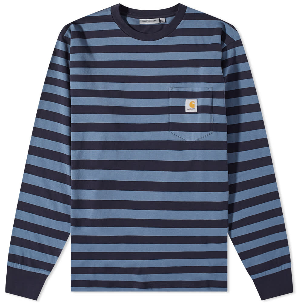

Футболка Carhartt WIP Long Sleeve Merrick Stripe Pocket Tee